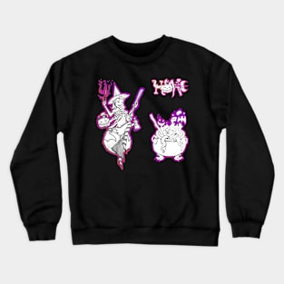 Halloween B&W Spider Witch & Cauldron Pack Crewneck Sweatshirt